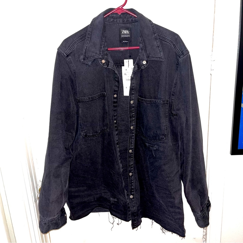 Zara Men’s Jean Jacket - NWT - Black - Size XL